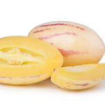 Pepino melons on a white background