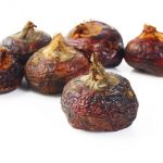 Chinese water chestnut on white background