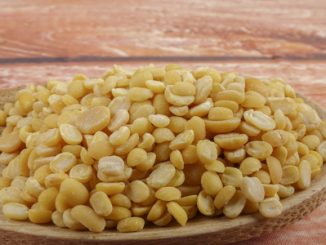 Toor dal, famous indian legume also called yellow pigeon peas
