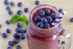 Blueberries in a smoothie. Copyright: tvirbickis / 123RF Stock Photo