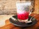 A picture of falooda in a glass.