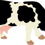 Pictogram of a cow illustrating full-fat dairy production.