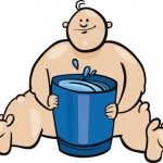 Cartoon illustration of aquarius sign