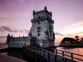 Belem Tower in Lisbon. Capital city for great Portuguese cuisine.