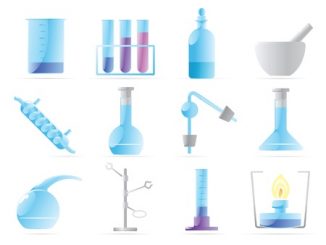 10688697 - icons for chemical lab. vector illustration.
