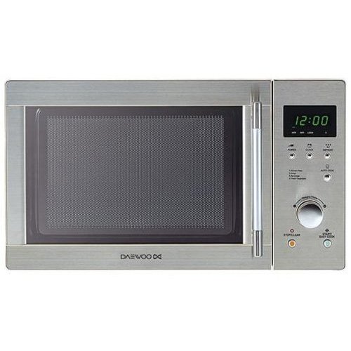 Daewoo KOR6N7RS Touch Control Solo Microwave Oven, 20 Litre, 800 W, Stainless Steel