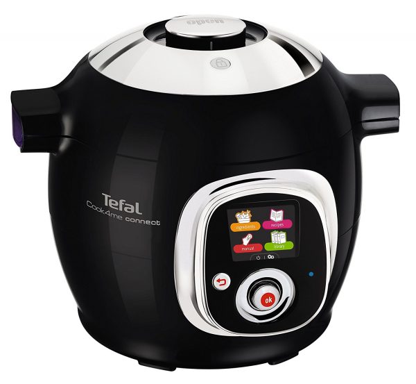 Tefal CY851840 Cook4Me+ Intelligent Multicooker, LCD Screen with 100 Inbuilt Recipes, Black