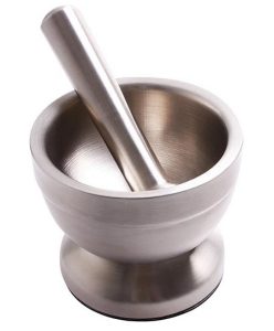 Bekith Brushed Stainless Steel Mortar and Pestle/Spice Grinder/Molcajete