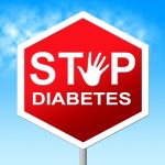 Stop sign saying stop diabetes against a blue sky. A target for DPP-IV inhibition.