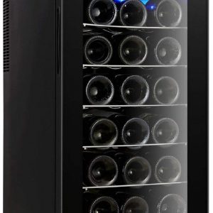 Kalamera KR-18AJPE 18 Bottles Freestanding Touchscreen Wine Cooler, Electronic Controls, Wine fridges, Black.48ltr Wine Refrigerator. [Energy Class A]
