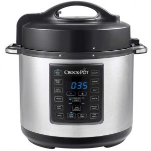 Crock-Pot Express Pressure Cooker CSC051, 12-in-1 Programmable Multi-Cooker, Slow Cooker, Steamer and Saute, 5.6 Litre, Stainless Steel