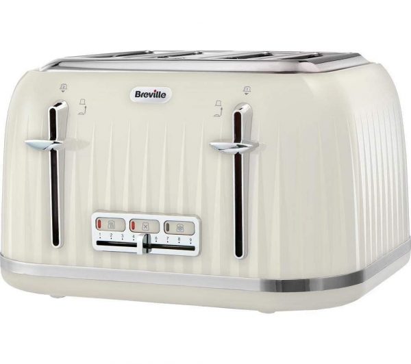 Breville VTT702 Impressions 4 Slice Toaster - Cream