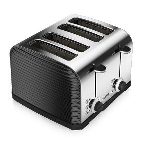 Tower Linear T20008 4 Slice Toaster, 1750 W, Black