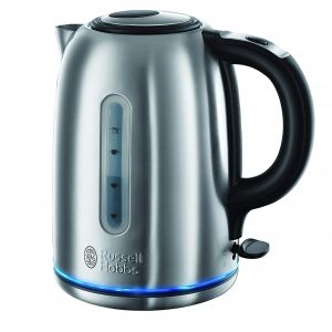 Russell Hobbs 20460 Buckingham Quiet Boil Kettle, 3000 W, 1.7 Litre, Brushed Stainless Steel Silver [Energy Class A]