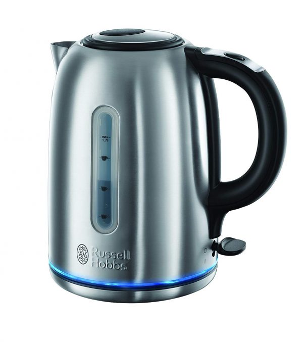 Russell Hobbs 20460 Buckingham Quiet Boil Kettle, 3000 W, 1.7 Litre, Brushed Stainless Steel Silver [Energy Class A]