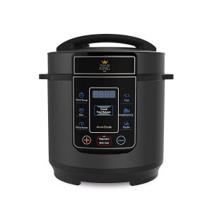 Pressure King Pro by Drew&Cole Electric Pressure Cooker 3 Litre 8-in-1 Multi Cooker, Rice Cooker, Slow Cooker, Soup Maker Black (700 W)