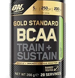 Optimum Nutrition Gold Standard BCAA Branch Chain Amino Acids with Vitamin C, Wellmune & electrolytes. BCAA powder by ON - Apple & Pear, 28 Servings, 266g