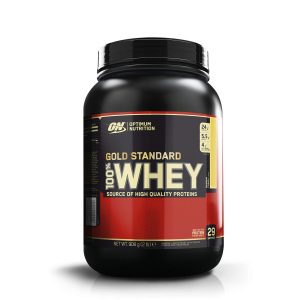 Optimum Nutrition Gold Standard Whey Protein Powder Muscle Building Supplements with Glutamine and Amino Acids, Banana Cream, 29 Servings, 900 g