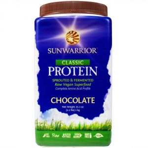 Sunwarrior Classic Raw Vegan Superfood Protein Powder, Chocolate, 1kg