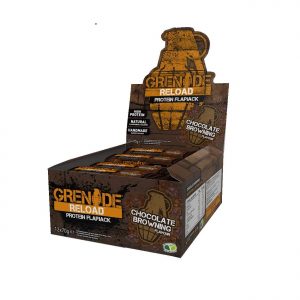 Grenade Reload Protein Flapjacks, 12 x 70 g Bars - Chocolate Browning