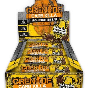 Grenade Carb Killa High Protein and Low Carb Bar, 12 x 60 g - Banana Armour