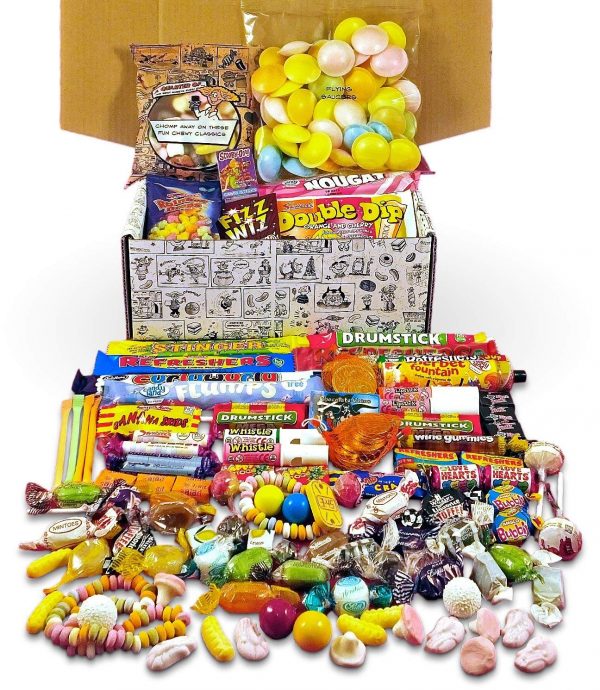 Retro Sweets Hamper: Mega Gift Box Jam Packed With Over 60 of the UK's Best Old School Sweets.