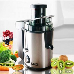 SKG 450W Stainless Steel Centrifugal Juicer for Vegetables and Fruit - Electric Juice Extractor - Fruit Juice Maker Machines - Electric Juicer for Oranges - Electric Juicers for Vegetables and Fruit - Orange Juice Machine in UK - Apple Juice Maker - Vegetable Juicer Machine - Professional Juice Extractor - Orange Juicer Machine - Small Kitchen Appliances