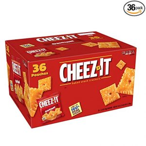 Cheez-It Baked Snack Cheese Crackers, Original, Single Serve, 1.5 oz Bags (36 Count)