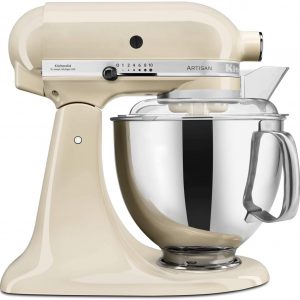 KitchenAid 4.8 Litre Artisan Stand Mixer 5KSM175PS with Bowls and Standard attachments (Almond Cream)