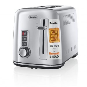 Breville 2-Slice Toaster the Perfect Fit for Warburtons - Silver