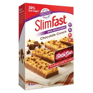 SlimFast Meal Replacement Bar Chocolate Crunch - 4 x Box of 4, Total 16 Bars