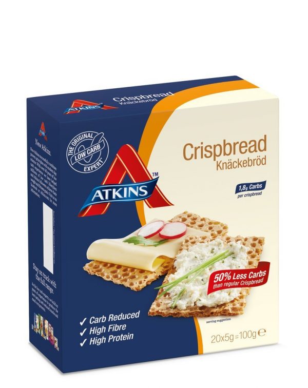 Atkins Low Carb, High Fibre Crispbread, Multipack 100 g (Pack of 6)