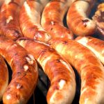 Ultra processed food such as grilled sausages.