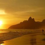 Ipanema beach at sunset. Perhaps somewhere to adopt the South Beach Diet.