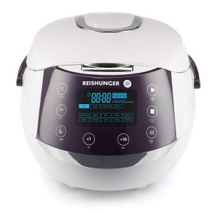 Reishunger Digital Rice Cooker (1.5 l / 860 W / 220 V) Multi-Cooker with 12 programmes, 7-Phase Technology, Premium Inner Pot, Timer and Keep Warm Function - Rice for up to 8 People