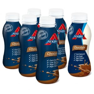 Atkins Chocolate Ready To Drink Low Carb High Protein Shake (Pack of 6 x 330 ml)