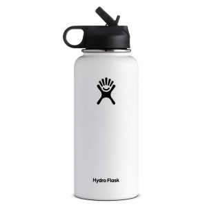 Hydro Flask Wide Mouth Water Bottle, Straw Lid - Multiple Sizes & Colors