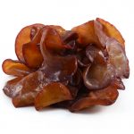 Black fungus or jew's ear or cloud fungus on a white background.