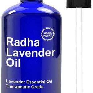 Radha Beauty Lavender Essential Oil 4 oz. - 100% Natural & Therapeutic Grade, Steam Distilled for Aromatherapy, Relaxation, Sleep, Laundry, Stress & Anxiety Relief, Meditation, Massage, Headaches
