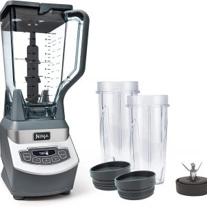 Ninja Professional Countertop Blender with 1100-Watt Base, 72oz Total Crushing Pitcher and (2) 16oz Cups for Frozen Drinks and Smoothies (BL660)