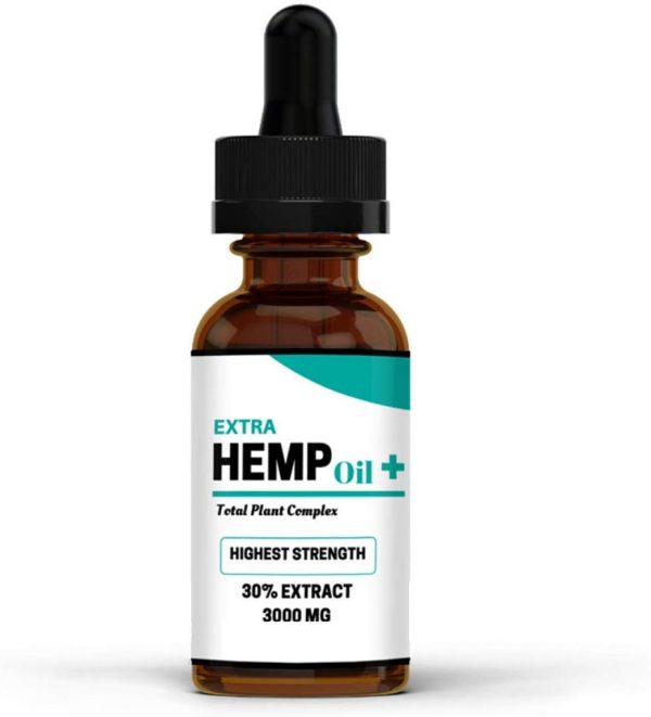 Extra Hemp Oil Plus | 30% Extract | Our Highest Strength 3000mg | Great For Anxiety Pain Relief Sleep Support