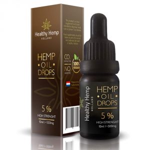 Healthy Hemp Holland 100% Natural, Organic High Strength Hemp Oil Extract drops for Pain, Anxiety, Stress Relief , Sleep Aid, Best From the Netherlands (10 ml bottle, 500mg )