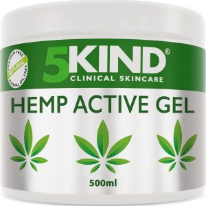 5kind Hemp Active Gel 500ml - High Strength Hemp Oil Formula - Natural Hemp Massage Gel for Back, Muscles, Feet, Knees, Neck & Shoulders - Hemp Gel...
