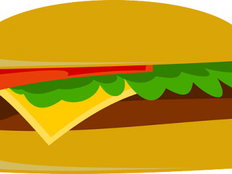 Pictorial of a burger. One that might well contain soy leghemoglobin to obtain the red blood colour.
