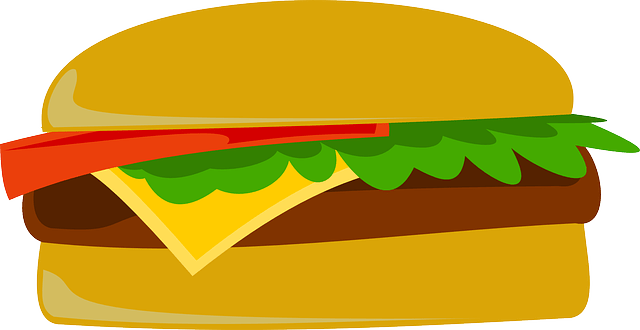 Pictorial of a burger. One that might well contain soy leghemoglobin to obtain the red blood colour.