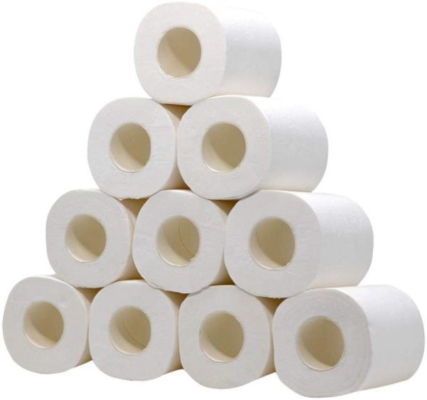 Enviro Friendly Recycled Tissue - White Toilet Paper - Paper Toilet Roll Paper Soft Absorbent Tissues Paper - 3 Ply Toilet Tissue Paper Rolls - 10 Rolls