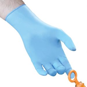 Bodyguards GL895 Powder Free Blue Nitrile Disposable Gloves - Box of 100 (Large)