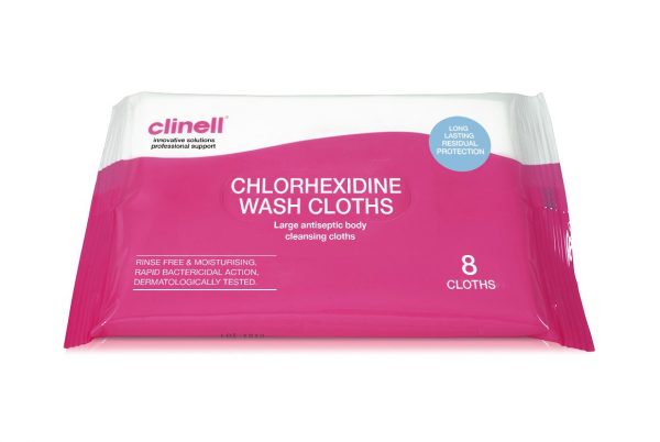 Clinell Chlorhexidine Wash Cloths - 8 cloths