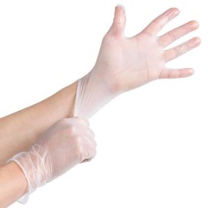 Good Quality 100 Clear Medium Size Disposable Vinyl Gloves Powder-Free Examination-Gloves Latex-Free