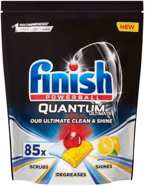Finish Quantum Ultimate Dishwasher Tablets Lemon Scent, 85 Tablets